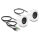 Mini Stereo PC Lautsprecher mit 3,5 mm Klinkenstecker und USB Stromversorgung weiß
