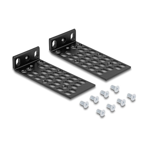 Universelles Rack Montage Set 2 Stück schwarz