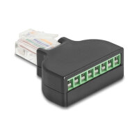 RJ45 Stecker zu Terminalblock mit Schraubendreher Cat.5e
