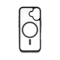 Schutzhülle für iPhone 16 kompatibel mit MagSafe transparent-schwarz