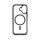 Schutzhülle für iPhone 16 kompatibel mit MagSafe transparent-schwarz