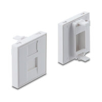 Easy 45 V-Modulblende für Keystone Modul 1 Port mit Staubschutzklappe 45 x 45 mm weiß