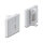Easy 45 V-Modulblende für Keystone Modul 1 Port mit Staubschutzklappe 45 x 45 mm weiß