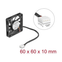 Axiallüfter 12 V DC, 60 x 60 x 10 mm schwarz