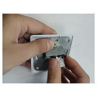 Keystone Modul Kupplung RJ45 Buchse zu RJ45 Buchse Cat.6A mit Metall Latch und Clip, geschirmt