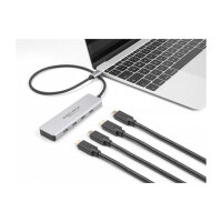 USB 10 Gbps USB Type-C™ Hub mit 4 x USB Type-C™ Buchse mit 35 cm Anschlusskabel