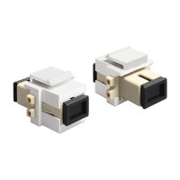 Keystone Modul SC Simplex Buchse zu SC Simplex Buchse beige / weiß