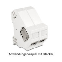 Keystone Halterung für Hutschienen mit Erdung