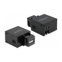 Keystone Modul mit USB Typ-A Ladebuchse 2,1 A schwarz