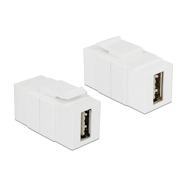 Keystone Modul EASY-USB 2.0 A Buchse > EASY-USB 2.0 A Buchse weiß
