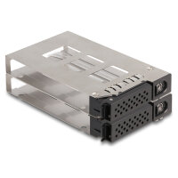 Slim Bay Wechselrahmen für 2 x 2.5? U.2 NVMe SSD mit 5.25? Rahmen