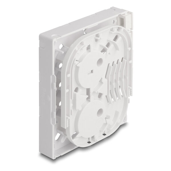 LWL Anschlussdose FTTH zur Wandmontage für 4 x SC Simplex oder LC Duplex weiß