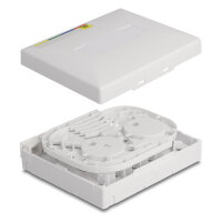 LWL Anschlussdose FTTH zur Wandmontage für 4 x SC Simplex oder LC Duplex weiß