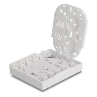 LWL Anschlussdose FTTH zur Wandmontage für 4 x SC Simplex oder LC Duplex weiß