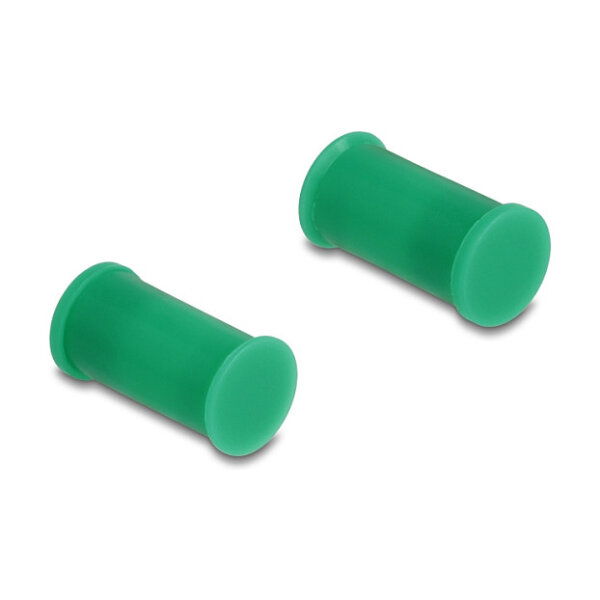 DL4 Staubschutz für Stecker und Buchse, Silikon, 2-teilig, grün 10er Set