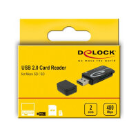 Mini USB 2.0 Card Reader mit SD und Micro SD Slot