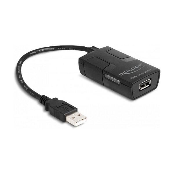 Isolator USB 2.0 Typ-A Stecker zu Buchse mit 5 kV Isolation für Datenleitung