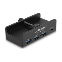 Externer USB 5 Gbps 4 Port Hub 3 x USB Typ-A und 1 x USB Type-C™ mit Feststellschraube