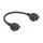 Netzwerk Verlängerungskabel S/FTP RJ45 Buchse zu RJ45 Buchse Cat.6A 25 cm schwarz