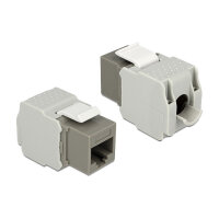 Keystone Modul RJ45 Buchse > LSA Cat.6 UTP grau