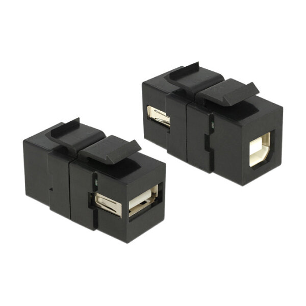 Keystone Modul USB 2.0 A Buchse > USB 2.0 B Buchse schwarz