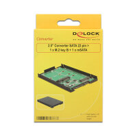 2.5? Konverter SATA 22 Pin > 1 x M.2 Key B + 1 x mSATA - 9,5 mm