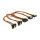 Kabel SATA 15 Pin Strom Stecker mit Einrastfunktion > SATA 15 Pin Strom Buchse 2 x gerade / 2 x unten 30 cm