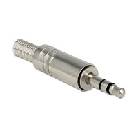 Stereo Klinkenstecker 3,5 mm 3 Pin mit Knickschutz Lötversion