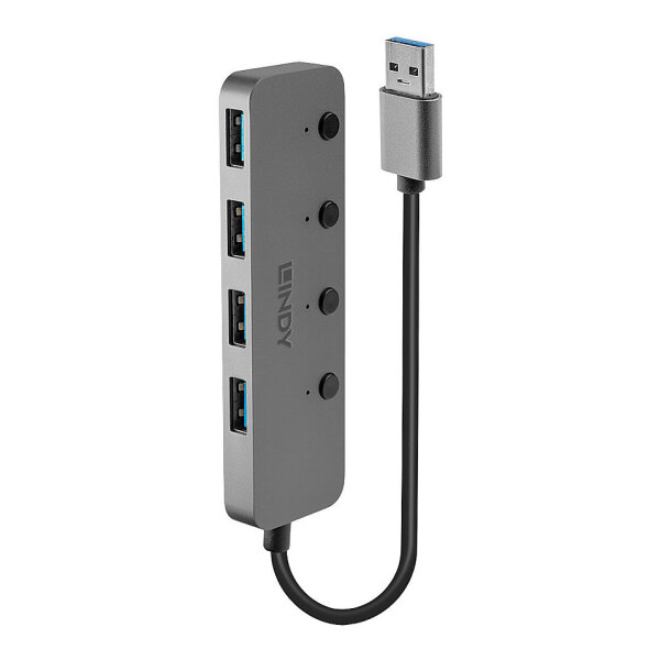 LINDY USB 3.0 Aktiv-Hub 4 Port