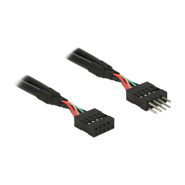 USB 2.0 10 Pin Verlängerungskabel Pfostenstecker > Pfostenbuchse 10 cm