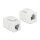 Keystone Modul RJ12 Buchse > RJ12 Buchse Cat.3 weiß