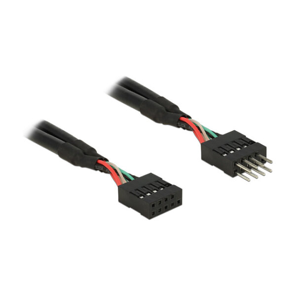USB 2.0 10 Pin Verlängerungskabel Pfostenstecker > Pfostenbuchse 25 cm