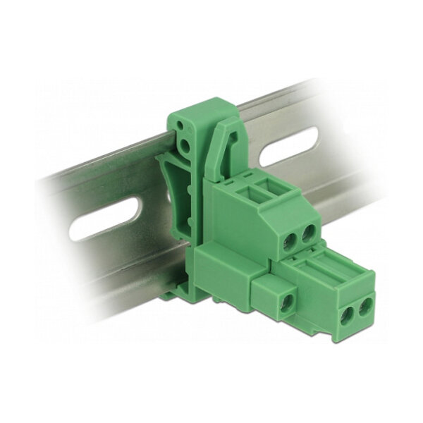 Terminalblock Set für Hutschienen 2 Pin mit Schraubverriegelung