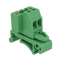 Terminalblock Set für Hutschienen 2 Pin mit Schraubverriegelung