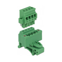 Terminalblock Set für Hutschienen 4 Pin mit Schraubverriegelung