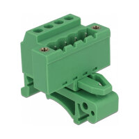 Terminalblock Set für Hutschienen 4 Pin mit Schraubverriegelung