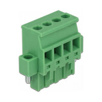 Terminalblock Set für Hutschienen 4 Pin mit Schraubverriegelung