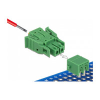Terminalblock Set für Platine 2 Pin 3,81 mm Rastermaß horizontal