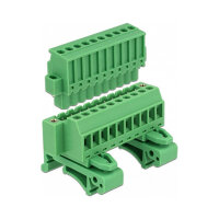 Terminalblock Set für Hutschienen 10 Pin mit Schraubverriegelung