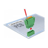 Terminalblock Set für Platine 4 Pin 3,81 mm Rastermaß vertikal