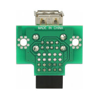 USB Pfostenbuchse > 2 x USB 2.0 Typ-A Buchse - oben