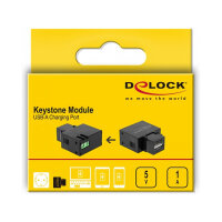 Keystone Modul mit USB Typ-A Ladebuchse 5 W schwarz