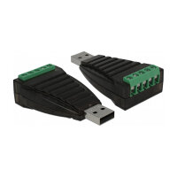 Konverter USB Typ-A zu Seriell RS-422/485 Terminalblock mit Überspannungsschutz 600 W