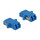 LWL Kupplung LC Duplex Buchse zu LC Duplex Buchse Singlemode 2 Stück blau