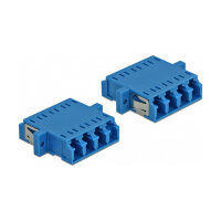 LWL Kupplung LC Quad Buchse zu LC Quad Buchse Singlemode 2 Stück blau
