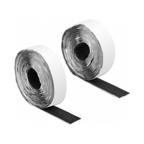 Klettband selbstklebend mit Haft- und Flauschband L 5 m x B 25 mm schwarz