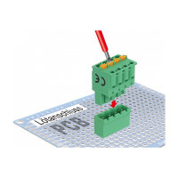 Terminalblock Set für Platine 4 Pin 5,08 mm Rastermaß vertikal