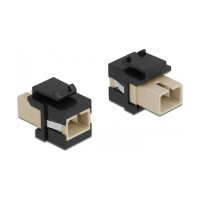 Keystone Modul SC Simplex Buchse zu SC Simplex Buchse beige / schwarz