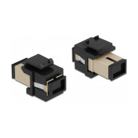 Keystone Modul SC Simplex Buchse zu SC Simplex Buchse beige / schwarz