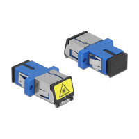 LWL Kupplung mit Laserschutzklappe SC Simplex Buchse zu SC Simplex Buchse Singlemode blau